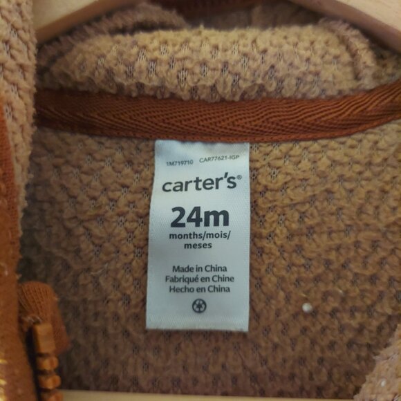 Cozy Baby Fleece Hooded Romper Jumpsuit 24M One Piece Zip Winter - Picture 6 of 6